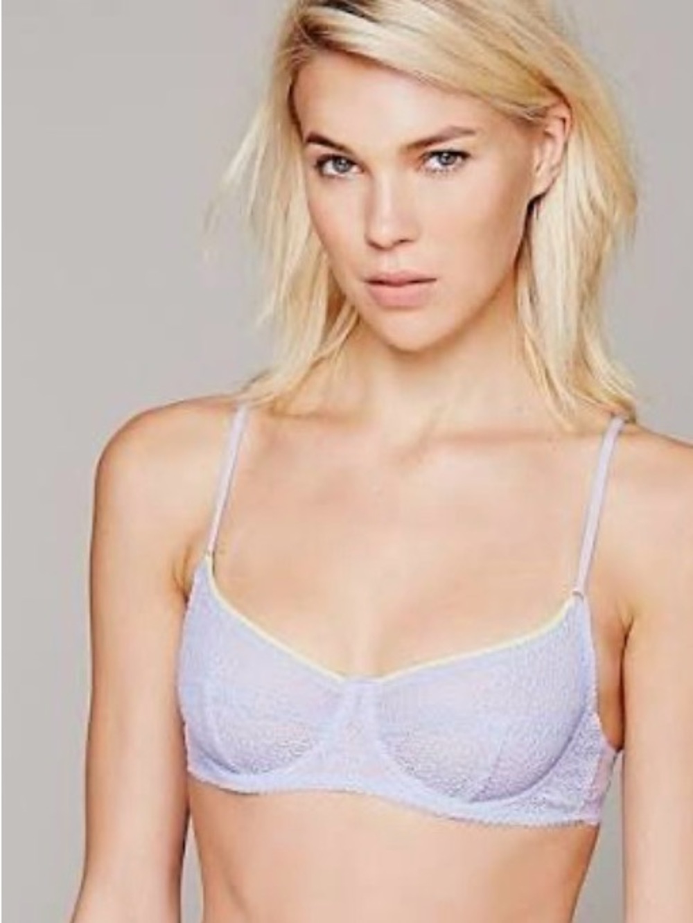 Free People Cheeky Lace Underwire Bra - Light Lavender 34B